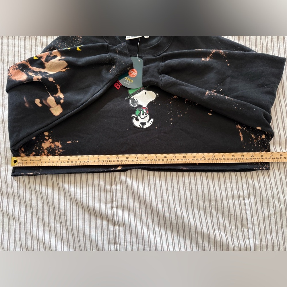 Aeropostale Black Peanuts Snoopy Graphic Sweatshirt - Picture 8 of 15